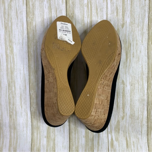 Stuart Weitzman Black Suede Logoyork Wedge Pumps - Picture 11 of 12